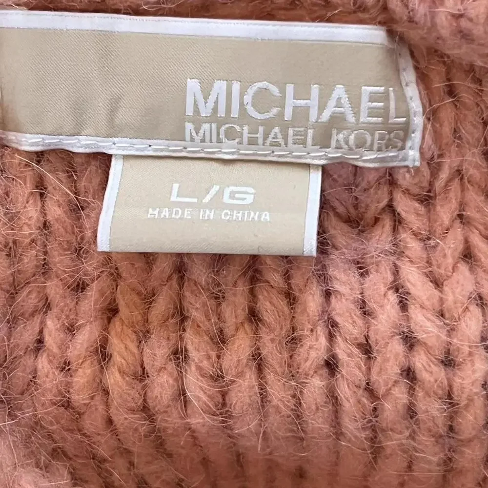 Vintage Y2K Michael Kors Bell sleeve pink knit sweater Size Large